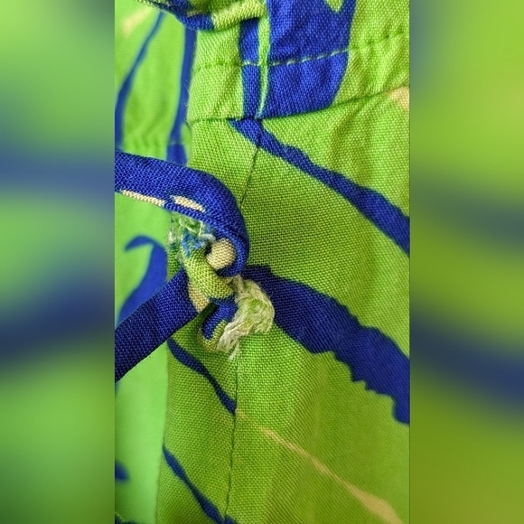 Vintage CAROLINA COLOURS Sleeveless Maxi Dress, Tropical Print, Lace-up, 16W - Picture 2 of 8